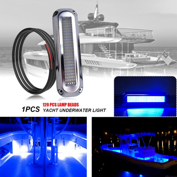 Ship / Yacht 10-30V 120LEDs Water-resistant Stainless Steel Underwater Light (White Light)