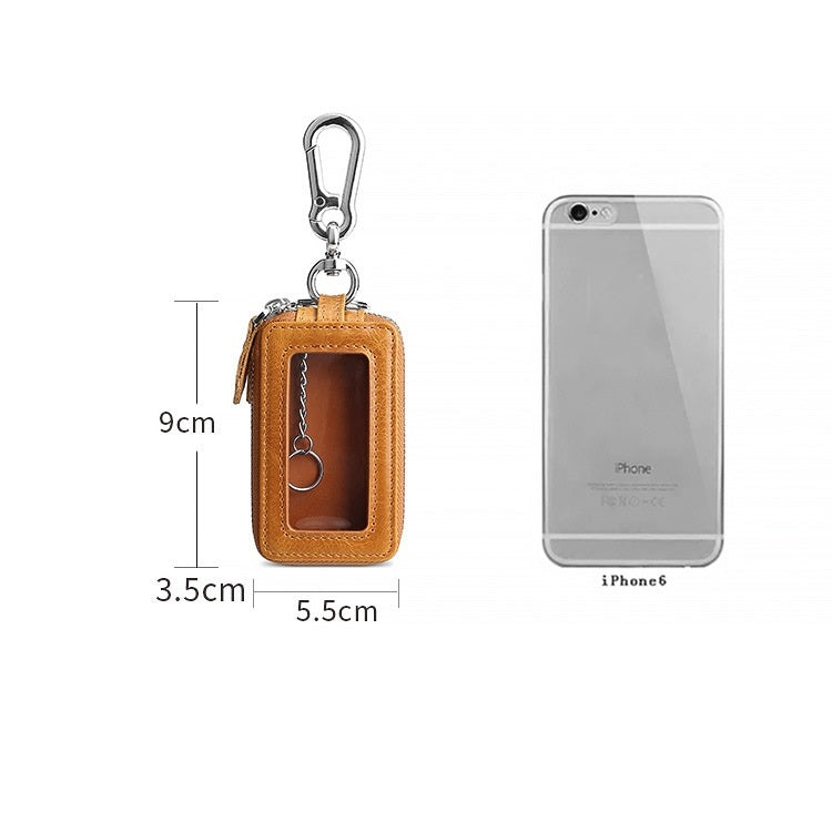 TP-9009 Double-deck Multi-function Car Key Bag(Brown)