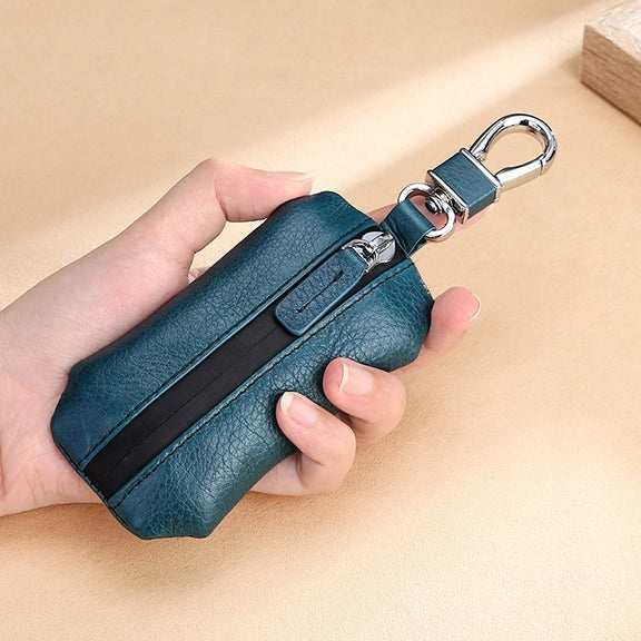 TP-9016 Litchi Texture Water-resistant Zipper Car Key Bag (Black)