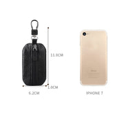 TP-9016 Litchi Texture Water-resistant Zipper Car Key Bag (Black)