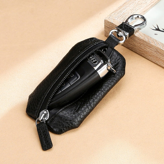 TP-9016 Litchi Texture Water-resistant Zipper Car Key Bag (Green)