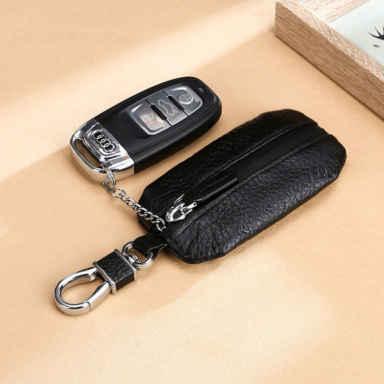 TP-9016 Litchi Texture Water-resistant Zipper Car Key Bag (Green)