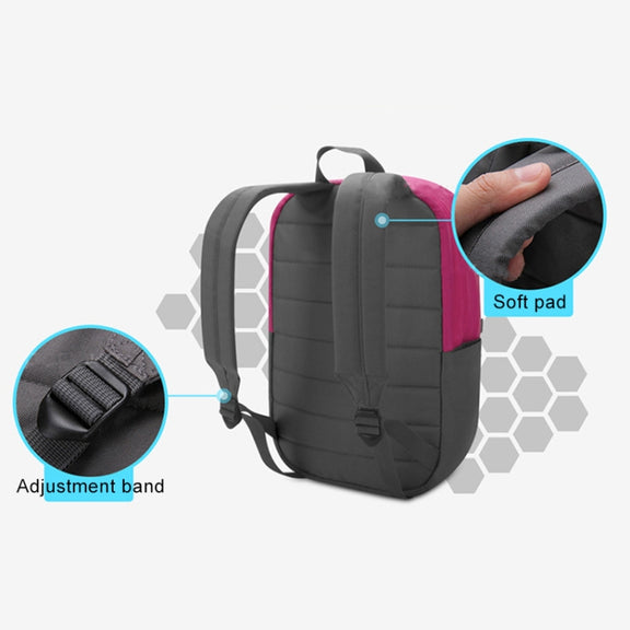 POFOKO XY Series 13.3 inch Fashion Color Matching Multi-functional Backpack Computer Bag, Size: S (Rose Red)