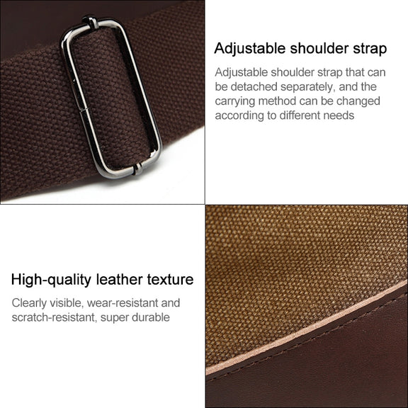 AUGUR 2012 Portable Casual Canvas Travel Handbag Baggage Shoulder Crossby Bag(Coffee)