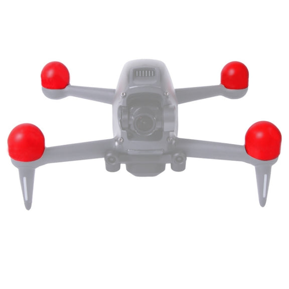Sunnylife FV-Q9308 4 PCS Motor Protective Cover Motors Silicone Cap Protector for DJI FPV (Red)