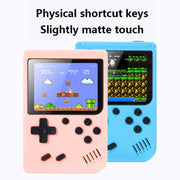 MK500 Macaron Mini Retro Classic Handheld Game Console for Kids Built-in 500 Games, Support AV Output(Grey)