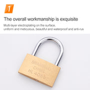 Copper Padlock Small Lock, Style: Short Lock Beam, 30mm Not Open