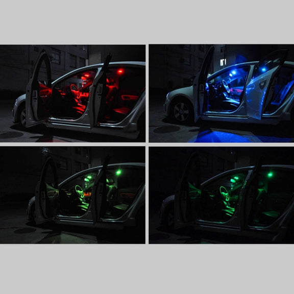 2 PCS Colorful 41MM T10 + Bicuspid Port Remote Control Car Dome Lamp LED Reading Light with 15 LED Lights