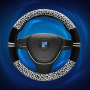 Leopard Grain Steering Wheel Cover, Adaptation Steering Wheel Diameter: 37-38 cm