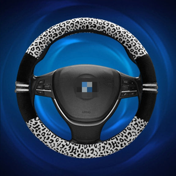 Leopard Grain Steering Wheel Cover, Adaptation Steering Wheel Diameter: 37-38 cm