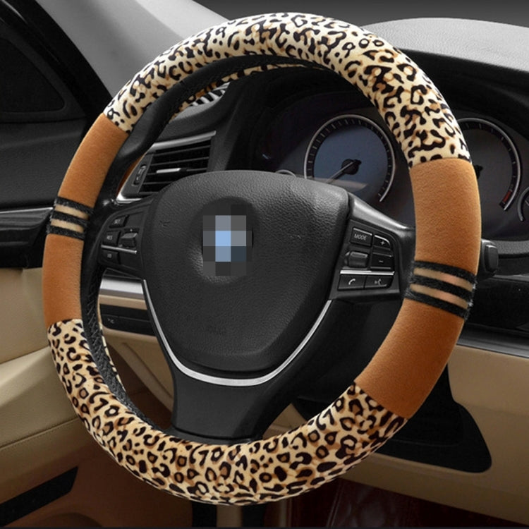 Leopard Grain Steering Wheel Cover, Adaptation Steering Wheel Diameter: 37-38 cm