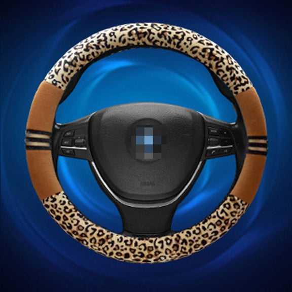 Leopard Grain Steering Wheel Cover, Adaptation Steering Wheel Diameter: 37-38 cm