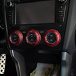 3 PCS Car Aluminum Air Conditioner Knob Case For Subaru(Red) - Decoration Rings by PMC Jewellery | Online Shopping South Africa | PMC Jewellery | Buy Now Pay Later Mobicred