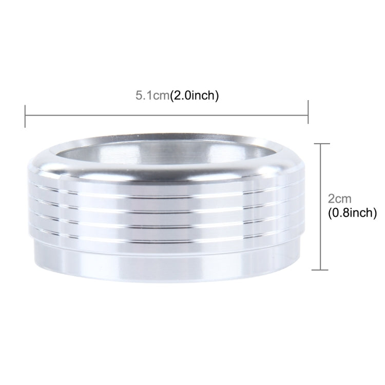 3 PCS Car Aluminum Air Conditioner Knob Case For Subaru(Silver)