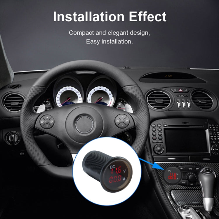 B3613  IP67 Water-resistant Car Modification 4.5-30V Voltmeter + Ammeter