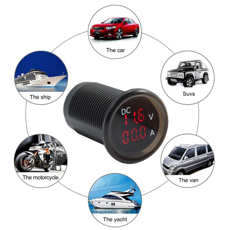 B3613  IP67 Water-resistant Car Modification 4.5-30V Voltmeter + Ammeter