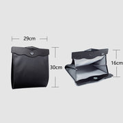 Car Multifunctional LED Design Hanging Folding Garbage Bin Storage Box (Black)