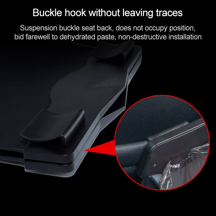 Car Multifunctional LED Design Hanging Folding Garbage Bin Storage Box (Black)