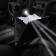 Car Multifunctional LED Design Hanging Folding Garbage Bin Storage Box (Khaki)