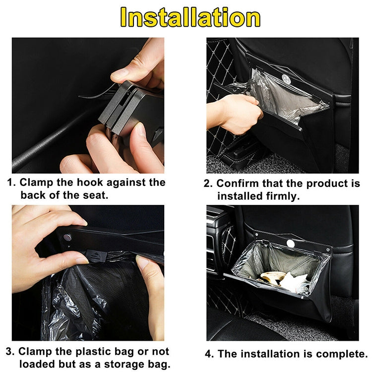 Car Multifunctional LED Design Hanging Folding Garbage Bin Storage Box (Brown)
