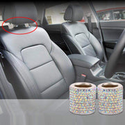 4 PCS Car Crystal Head Pillow Modified Decoration(Light Grey)