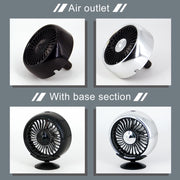 Portable Car Electric Cooling Fan with Base(Black)