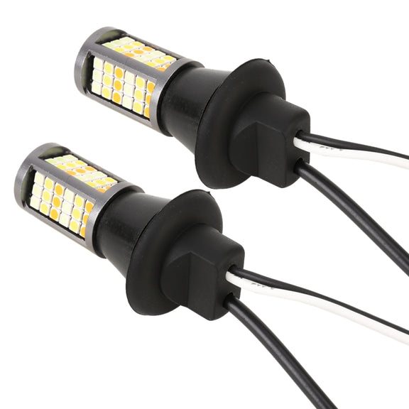 1156/BA15S DC12V 3.7W 81 SMD-3030-LEDs Three Color Car DRL&Turn Light, Length: 2m