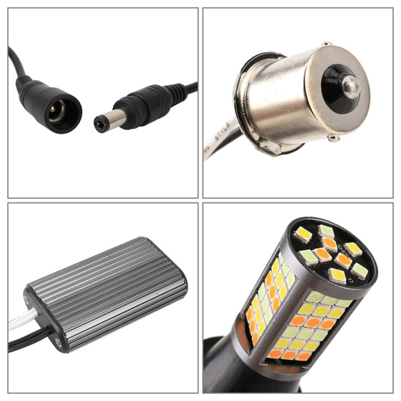 1156/BA15S DC12V 3.7W 81 SMD-3030-LEDs Three Color Car DRL&Turn Light, Length: 2m