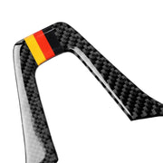 Car German Flag Carbon Fiber Steering Wheel Decorative Sticker for Mercedes-Benz