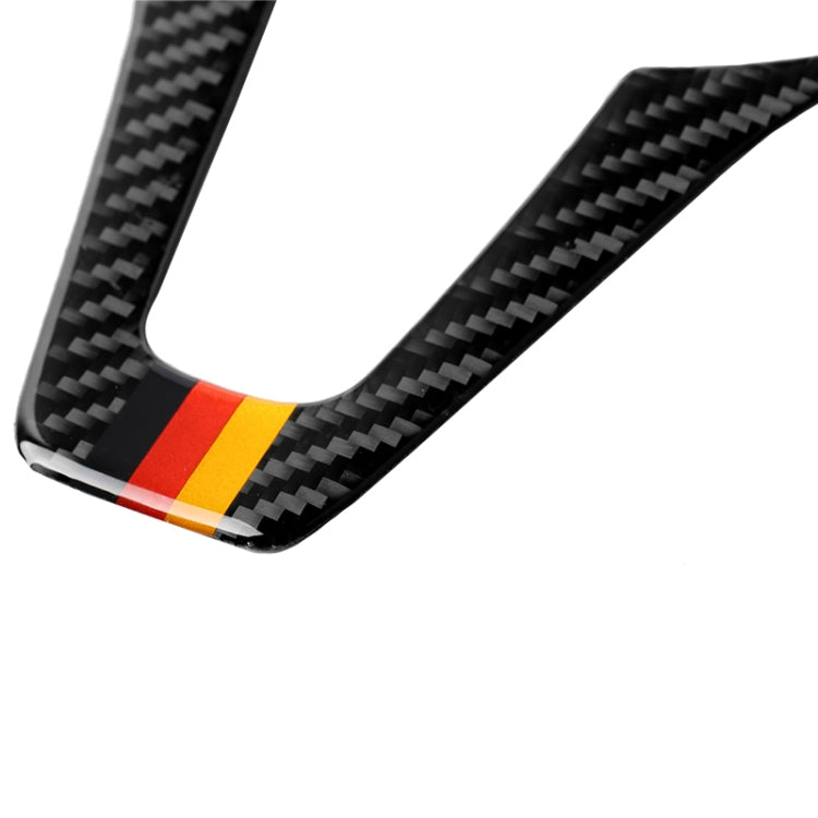 Car German Flag Carbon Fiber Steering Wheel Decorative Sticker for Mercedes-Benz