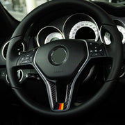 Car German Flag Carbon Fiber Steering Wheel Decorative Sticker for Mercedes-Benz