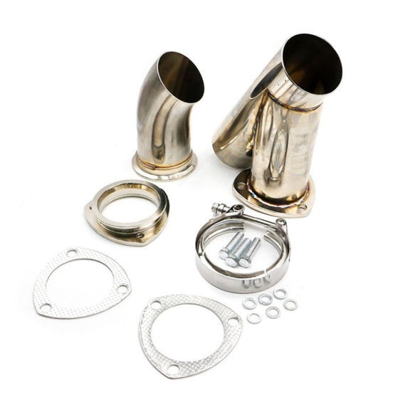 CNSPEED Stainless Steel Car Remote Control Electric Exhaust Valve Pipe Set, Size: 2.5 inch