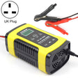 12V 6A Intelligent Universal Battery Charger for Car Motorcycle, Length: 55cm, UK Plug(Yellow) - Battery Charger by FOXSUR | Online Shopping South Africa | PMC TechLife | Buy Now Pay Later Mobicred