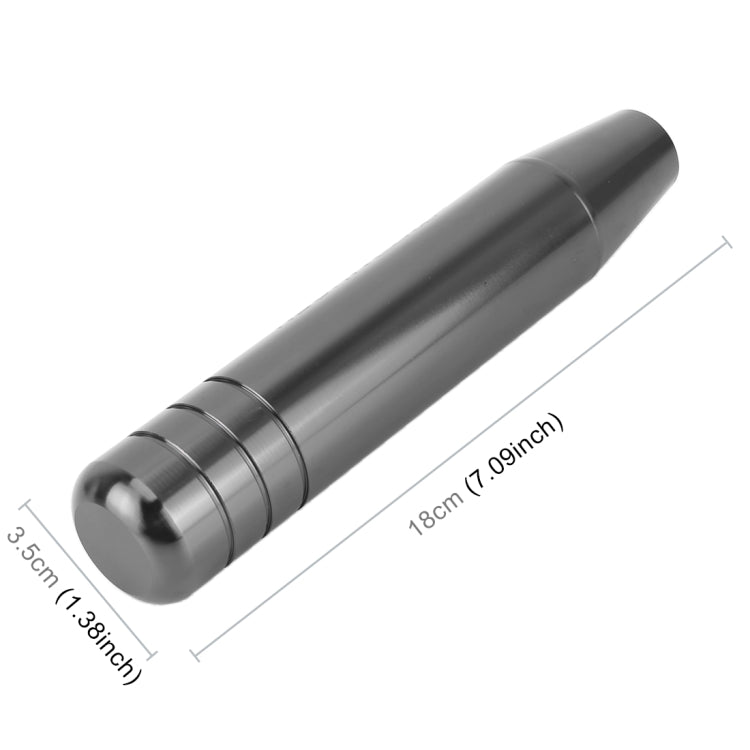 Universal Long Strip Shape Car Gear Shift Knob Modified Shifter Lever Knob, Length: 18cm(Silver Grey)