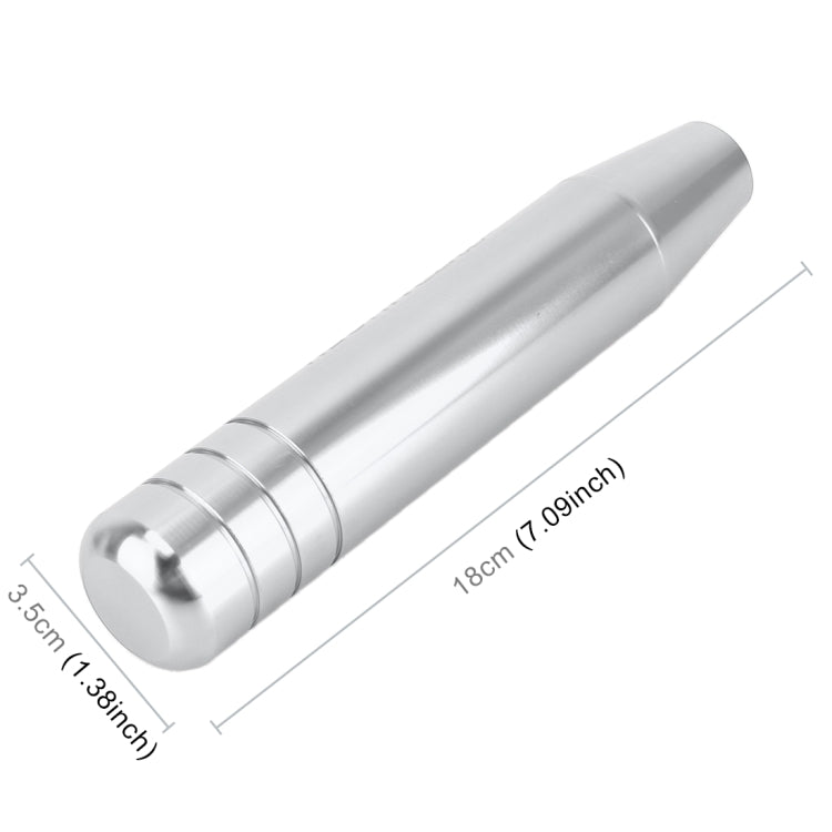Universal Long Strip Shape Car Gear Shift Knob Modified Shifter Lever Knob, Length: 18cm(Silver)
