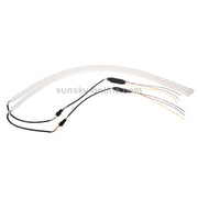 2 PCS 12V Car Daytime Running Lights Soft Article Lamp, White + Yellow Light, Length: 85cm