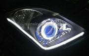 2 PCS 12V Car Daytime Running Lights Soft Article Lamp, White + Yellow Light, Length: 85cm