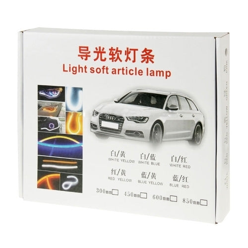 2 PCS 12V Car Daytime Running Lights Soft Article Lamp, Blue Light, Length: 30cm