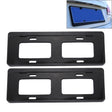 2 PCS Car License Plate Carbon Fiber Bracket Frame Holder Stand Mount(Black) - License Plate Covers & Frames by PMC TechLife | Online Shopping South Africa | PMC TechLife | Buy Now Pay Later Mobicred