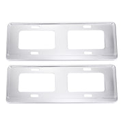 2 PCS Car License Plate Magnesium Alloy Bracket Frame Holder Stand Mount(Silver)