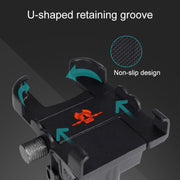 Portable Motorcycle Aluminium Alloy USB Charger Mobile Phone Holder, Handlebars Version