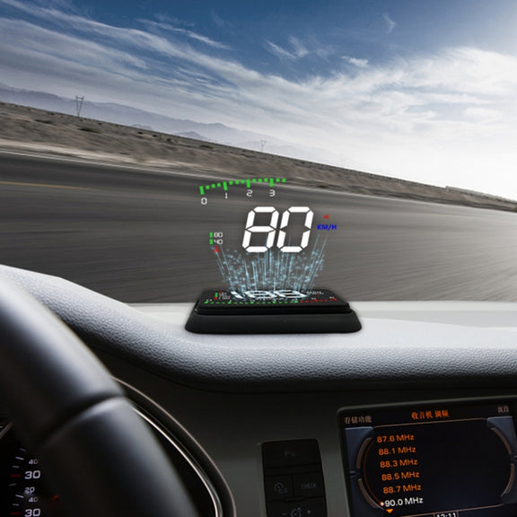 A900 OBD2 3.5 inch Vehicle-mounted Head Up Display Security System, Support Car Speed / Engine Revolving Speed Display / Water Temperature / Voltage / Driving Mileage