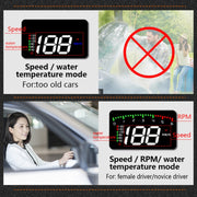 A900 OBD2 3.5 inch Vehicle-mounted Head Up Display Security System, Support Car Speed / Engine Revolving Speed Display / Water Temperature / Voltage / Driving Mileage