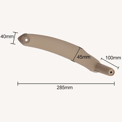 Car Interior Left Handle Inner Door Armrest Panel Pull 51416969401 for BMW X5 / X6, Left Drive(Beige)