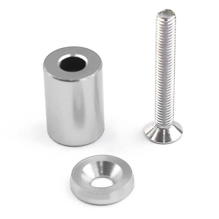 4 PCS Car Modified Isolation Column Engine Cover Blocked Up Screw Engine Turbine Ventilation Gasket Screw Washer (Silver)