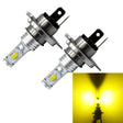 2 PCS H4 72W 1000LM 6000-6500K Super Bright White Light Car Fog LED Bulbs, DC 12-24V (Yellow Light) - Fog / Driving Lights by PMC TechLife | Online Shopping South Africa | PMC TechLife | Buy Now Pay Later Mobicred