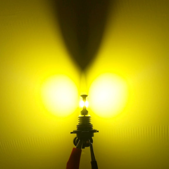 2 PCS H4 72W 1000LM 6000-6500K Super Bright White Light Car Fog LED Bulbs, DC 12-24V (Yellow Light)