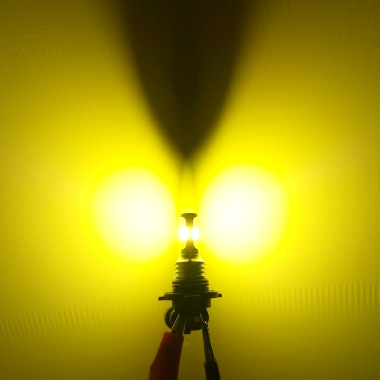 2 PCS H4 72W 1000LM 6000-6500K Super Bright White Light Car Fog LED Bulbs, DC 12-24V (Yellow Light)
