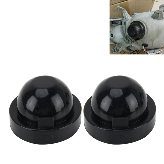 2 PCS K90 Universal Car LED Headlight HID Xenon Lamp Silicone Dust Cover Seal Caps Car Dust Cover Water-resistant Dustproof Sealing Headlamp Cover for Car Retrofit, Inner Diameter: 9cm