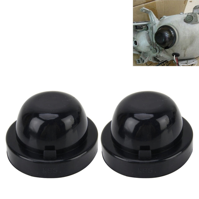 2 PCS K95 Universal Car LED Headlight HID Xenon Lamp Silicone Dust Cover Seal Caps Car Dust Cover Water-resistant Dustproof Sealing Headlamp Cover for Car Retrofit, Inner Diameter: 9.5cm